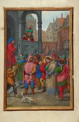 Christus geleid van Herodes naar Pilatus