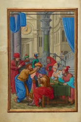 Judas ontvangt de dertig zilverstukken