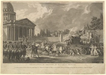 Overbrenging van Voltaire naar het Franse Pantheon, 1817
