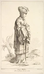 Dona Mitilena, uit Recueil de diverses figures étrangères Inventées par F. Bouche