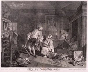 Marriage a la mode, Plaat V, 1745