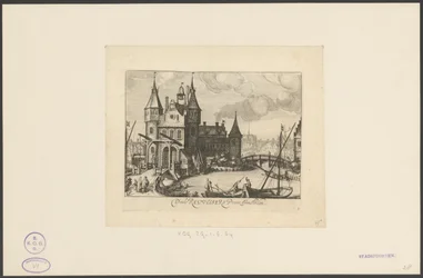 Gezicht op de Eerste Regulierspoort in Amsterdam