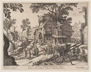 Genezing van de verlamde, uit Landschappen met scènes uit het leven van Christus