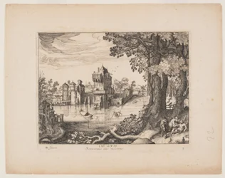 De Samaritaan vindt de man, uit Landschappen met het verhaal van de barmhartige Samaritaan