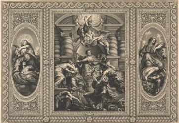Het Plafond van het Banketgebouw in Whitehall: De Vredige Regering van James I