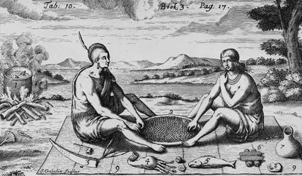 Een Man en Zijn Vrouw Aan Het Diner, 1705