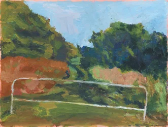 Slagboom en pad, 2025 (acryl op canvasboard)