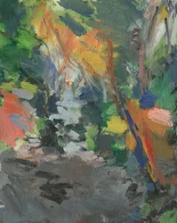 Bospad nr. 20 (acryl op canvaspaneel)