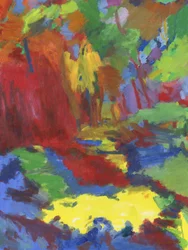 Bospad nr. 32, 2024 (olieverf op canvasboard)
