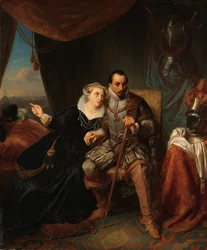 Magdalena Moons smeekt Francisco Valdez de bestorming van Leiden uit te stellen