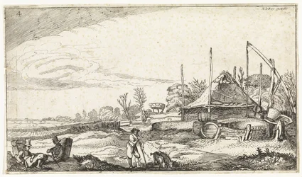 Landschap met rustende marskramers