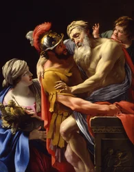 Aeneas en Zijn Vader Vluchtend uit Troje, c.1635