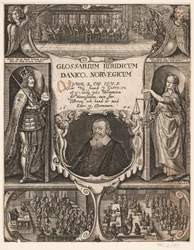 Titelblad met portret van C.O. Veile voor "Glosarium juridicum Danico - Norvegicum", 1652