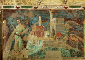 De stad Siena (fresco)