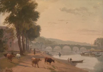 Een Uitzicht op de Richmond Brug, aan de Theems