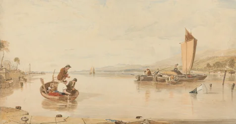 Dode kalmte: Boten bij Cowes Castle