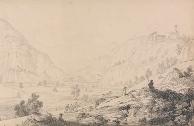 Album van 30 Uitzichten in de Tirol en Italië: Kastelen van Wafenstein [?], Sprechenstein en Reifenstein enkele mijlen van de Brenner, 27 Okt. 1840