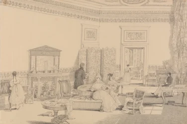 Album van 30 Uitzichten in de Tirol en Italië: Tekenzaal, Casino Pecori 12 oktober 1841