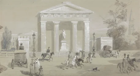Standbeeld van de Markies van Hastings in Tank Square - Calcutta