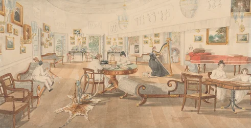De zomer kamer in het huis van de kunstenaar in Patna