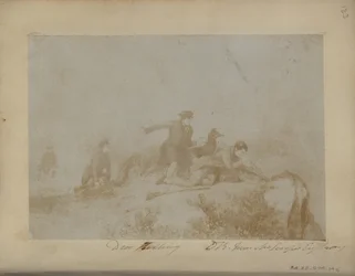 Hertenjacht, van een Gravure