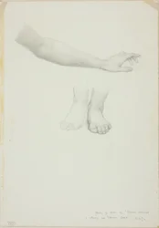 Arm en Voeten, studie voor Spiegel van Venus