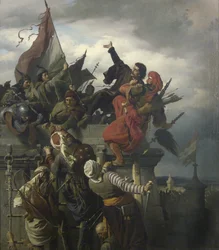 De zelfopoffering van Titusz Dugovics, 1859