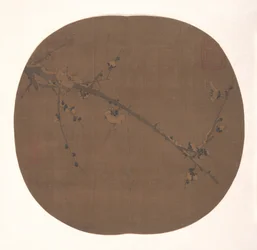 Snow Plum (albumblad; inkt op zijde)