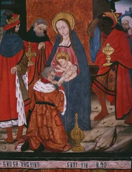 Aanbidding der Wijzen, paneel uit de kerk San Andres van Tortura, laat 15e eeuw-begin 16e eeuw