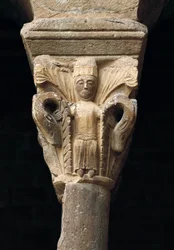Kapiteel van een zuil, uit de Kerk van Santa Maria de l
