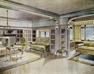 Ontwerp van zitkamers, circa 1900, Spanje, 20e eeuw