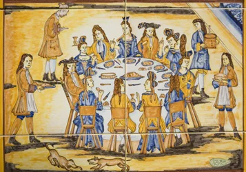 Dinerscène (keramische tegels)