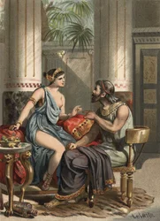 Sophonisbe, vrouw van koning Syphax en koningin van Numibië (235-203 v.Chr.). In 