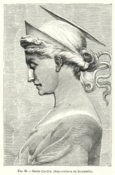 St Cecilia, bas-reliëf door Donatello