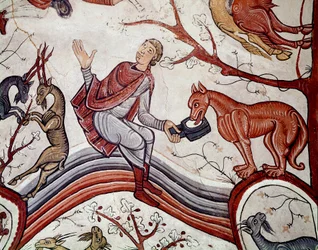 De cyclus van de maanden: de aankondiging aan de herders (detail)