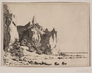 Zomerpiek, Møen. Uitzicht vanaf het strand