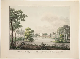 Uitzicht op het landgoed van de heer Conferensraad Classen buiten de Oostpoort van Kopenhagen