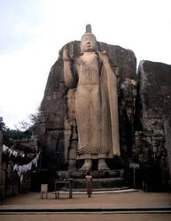 De grote Boeddha van Avukana. Sri Lanka. 5e eeuw