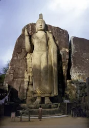 De grote Boeddha van Avukana. Sri Lanka. 5e eeuw