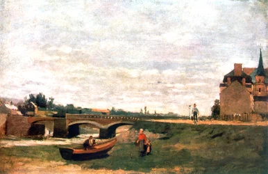 Uitzicht op het dorp, ca. 1855-1892