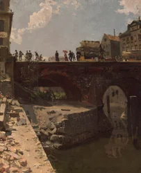 Brug in een Franse stad