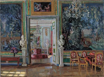 Interieur in het Kuskovo-paleis, 1917