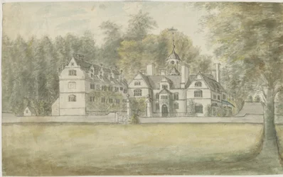 Norton Canes - Little Wyrley Hall: aquarel schilderij, nd [1762-1802]