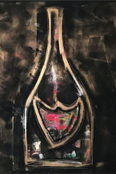 Levendige champagnefles