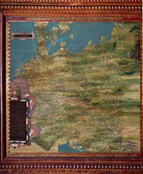Duitsland Kaart gemaakt door Stefano Bonsignori (?-1589) Italiaanse kosmograaf en schilder. Rond 1581. Florence, Palazzo Vecchio, Sala del Mappamondo
