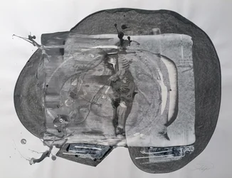 Abstracte grijze figuur