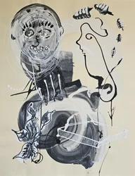 Stroom van abstracte profielen