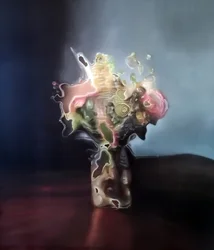 Etherische smeltende bloem