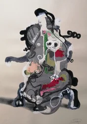 Expressieve abstracte figuur