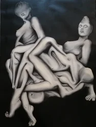 Surrealistische verstrengelde figuren